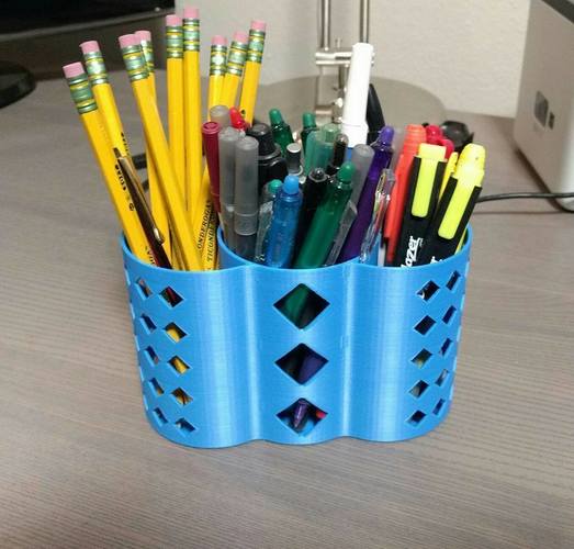 cool 3d printed objects pen holder stl file