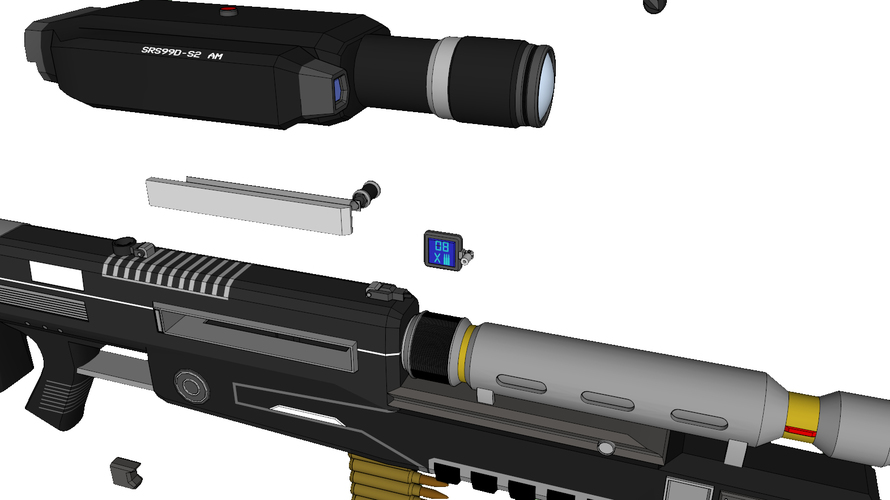 SRS 99 D Sniper Rifle - Halo 3D Print 113222
