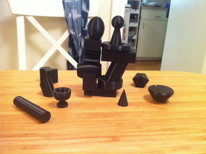 Bandu (Bausack) Tower Stacking Game 3D Print 113279