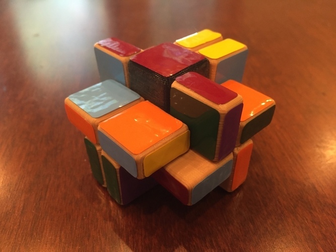 Cornerless Split Domino Puzzle 3D Print 113341