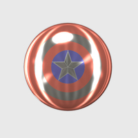 Small Captain America Shield 3D Printing 113369