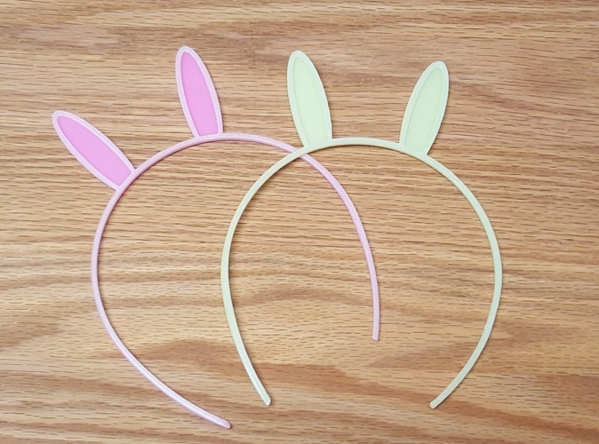 Bunny Ears Hair Band 3D Print 113456