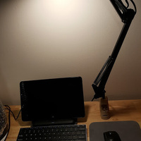 Articulating Arm Lamp Clamp w/ SeeMeCNC Moai Statue - Thumbnail 2