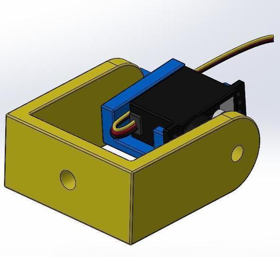 Pan&Tilt Servo Bracket Kit for Futaba HS-65HB Mini Servo 3D Print 113563