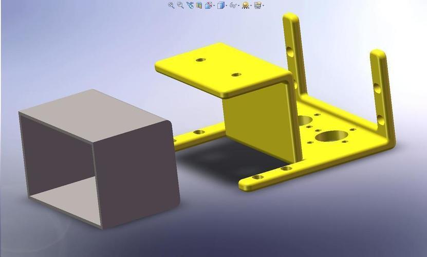 Plastic Pan&Tilt Servo Bracket 3D Print 113569