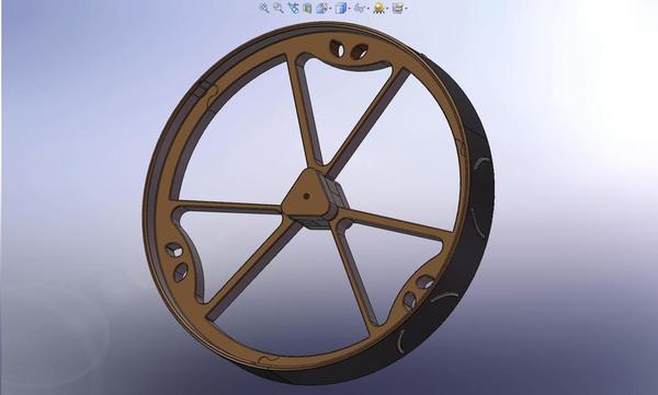 180mm Diameter MegaBoeBot Wheel Kit