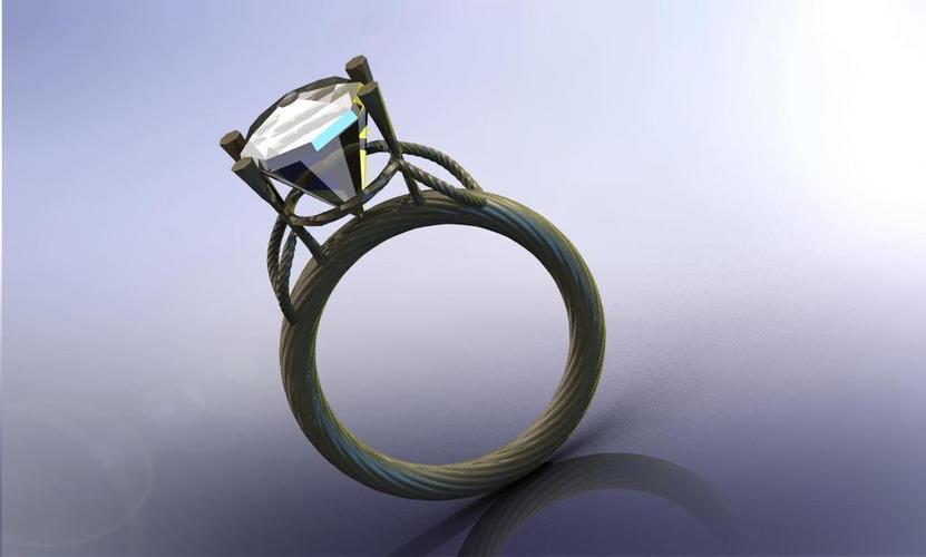 Ladies Diamond (Engagment?) Ring 3D Print 113638
