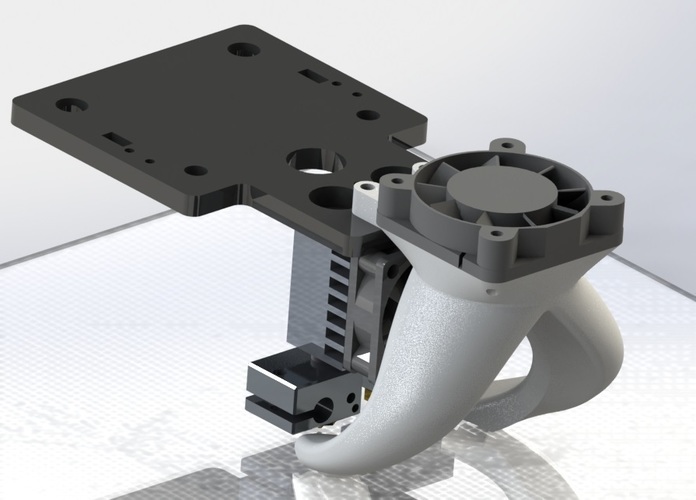 Fang (fan) Duct for Tevo Tarantula Dual Extruder Stock 3D Print 113940