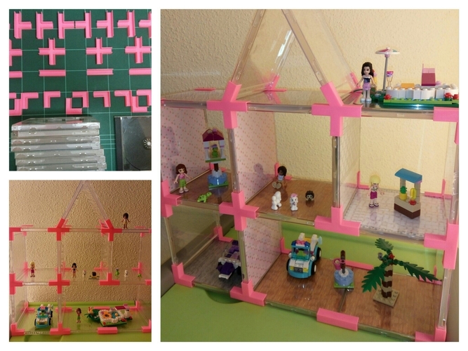 Doll's House // Toy Shelves with Recycled CD Cases.