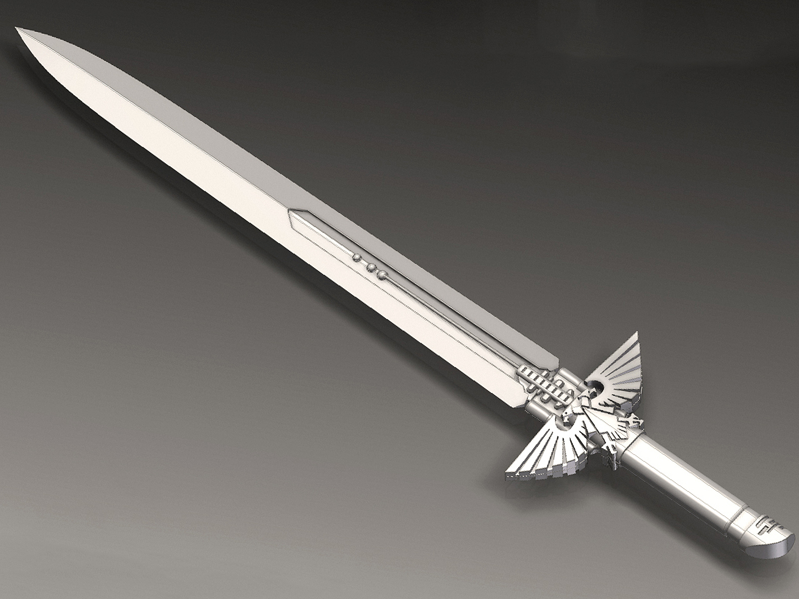 warhammer 40k - inquisitor sword, 3d printing design, 3d printing object, 3...