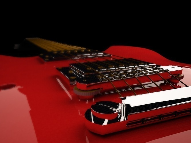 Gibson Guitar 3D Print 114101