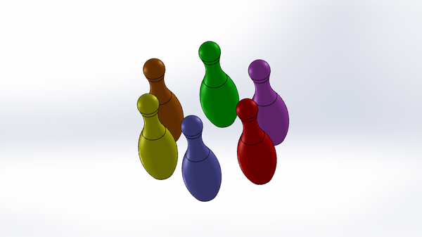 Medium 3D Printed bowling pin 3D Printing 114297