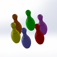 Small 3D Printed bowling pin 3D Printing 114297