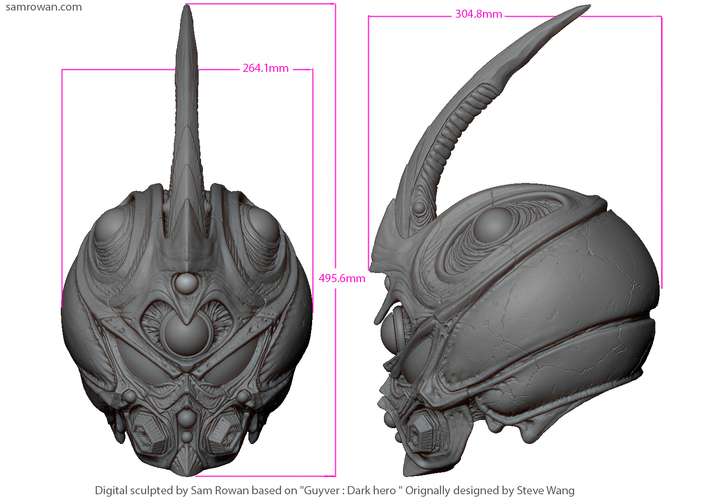 Guyver - Dark hero Helmet  3D Print 114381