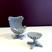 Small Polka Dot Egg Chair 3D Printing 11445