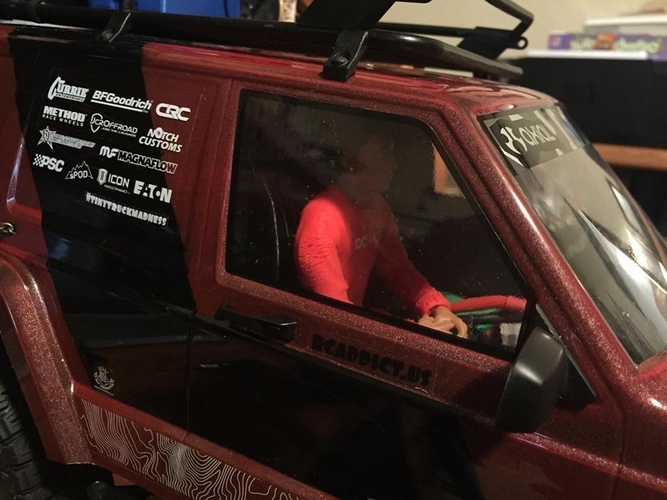 SCX-10.2 Driver/Passenger Seat and Mount (KIT VERSION) 3D Print 114592