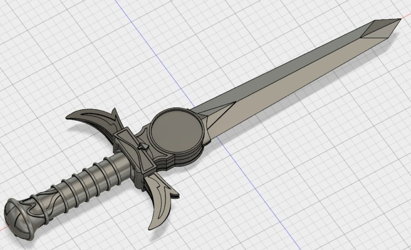 Sword of Omens (Dagger) ...or Fridge Magnet 3D Print 114608