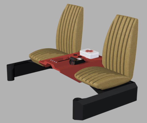 SCX-10.2 Driver/Passenger Seat and Mount (KIT VERSION) 3D Print 114685