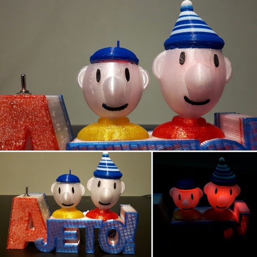 Pat & Mat nightlight 3D Print 114867