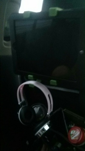 Portable dvd holder headrest adapter for ipad  + Headphone Hook  3D Print 115032