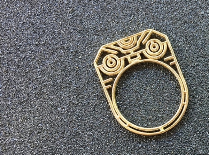 Men's ring tribal 3D Print 115120
