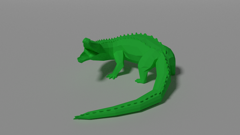 crocodile low-poly  model