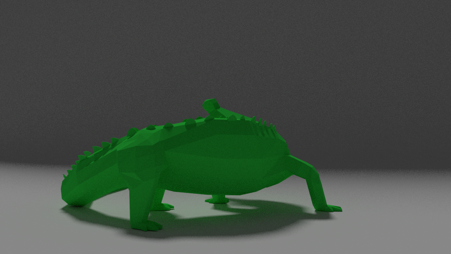crocodile low-poly  model 3D Print 115151
