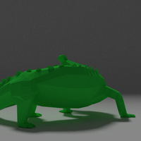 crocodile low-poly  model - Thumbnail 2