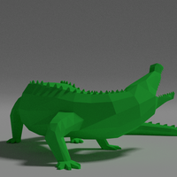 crocodile low-poly  model - Thumbnail 3
