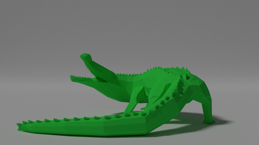crocodile low-poly  model 3D Print 115153