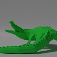 crocodile low-poly  model - Thumbnail 4
