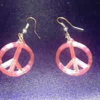 Small Peace Earrings 3D Printing 115275