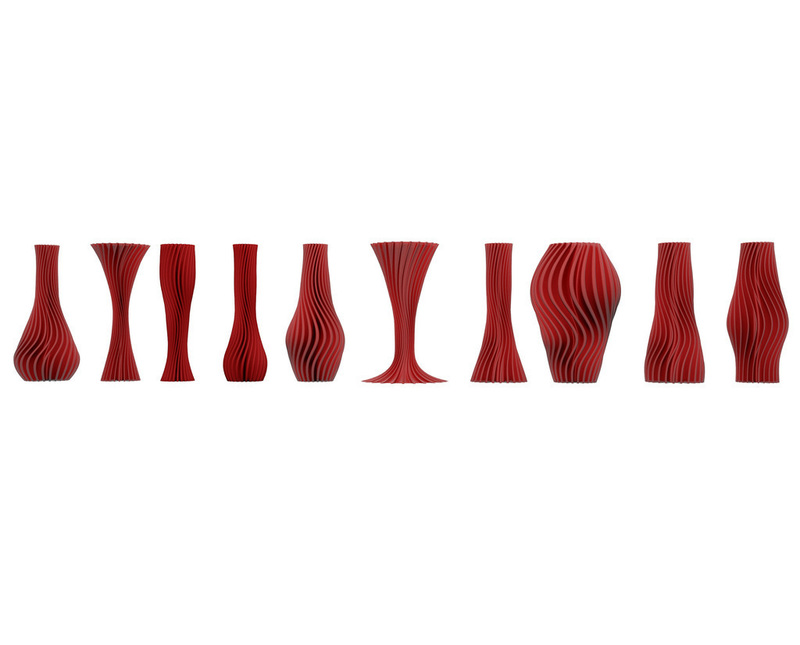10 twisted vases 