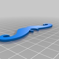 Small Trumpet Moustache (a tiny bit smaller) 3D Printing 115413