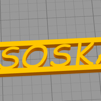 Small SOSKA KEYCHAIN 3D Printing 115431