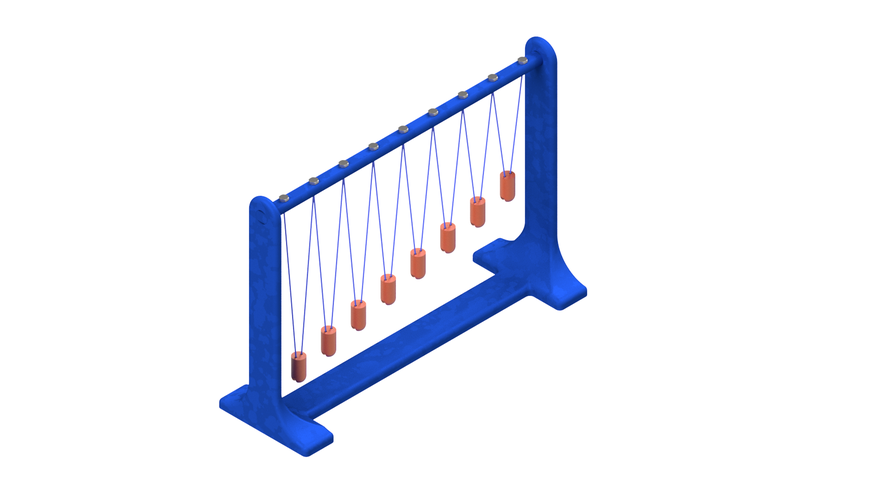 Pendulum Wave: Relating Wavelength to Frequency 3D Print 115494