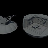 Small medieval setting style cartoon 3D Printing 115561