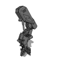 Small mech 01 left leg 3D Printing 115588