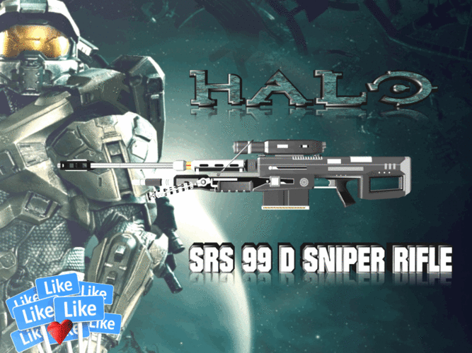 SRS 99 D Sniper Rifle - Halo 3D Print 115808