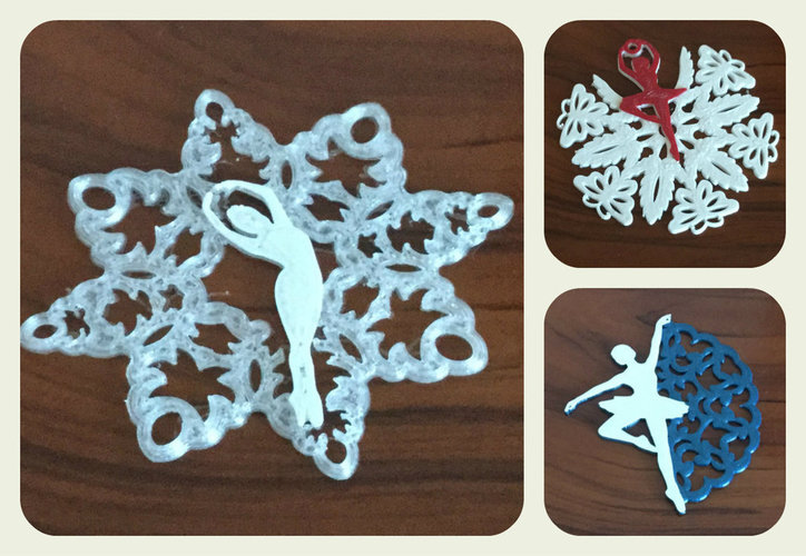 Dancing snowflakes 3D Print 115852