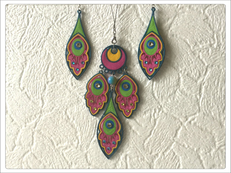 Set "Peacock Feather"