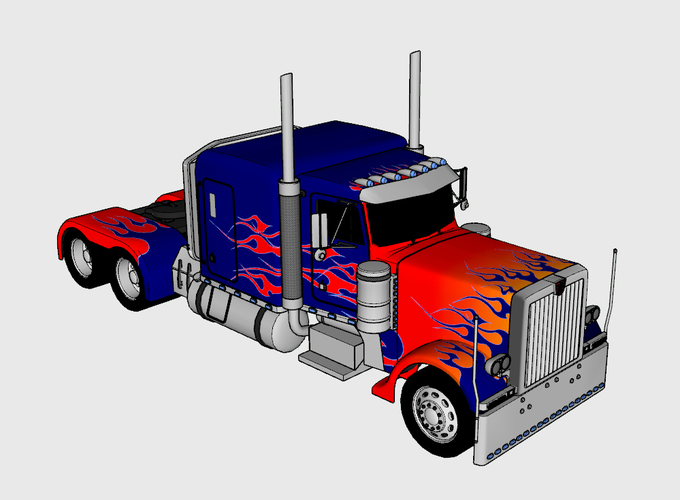 3D Printed Optimus Prime  Truck  Transformers by Gnarly 3D Kustoms  Pinshape