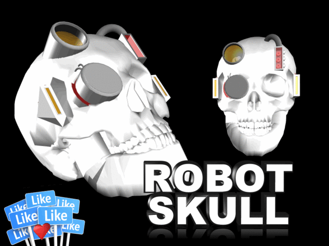 Robot Skull 3D Print 115964