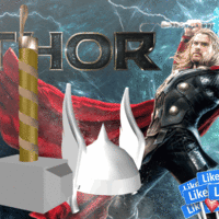 Thor's Hammer & Helmet - Thumbnail 3