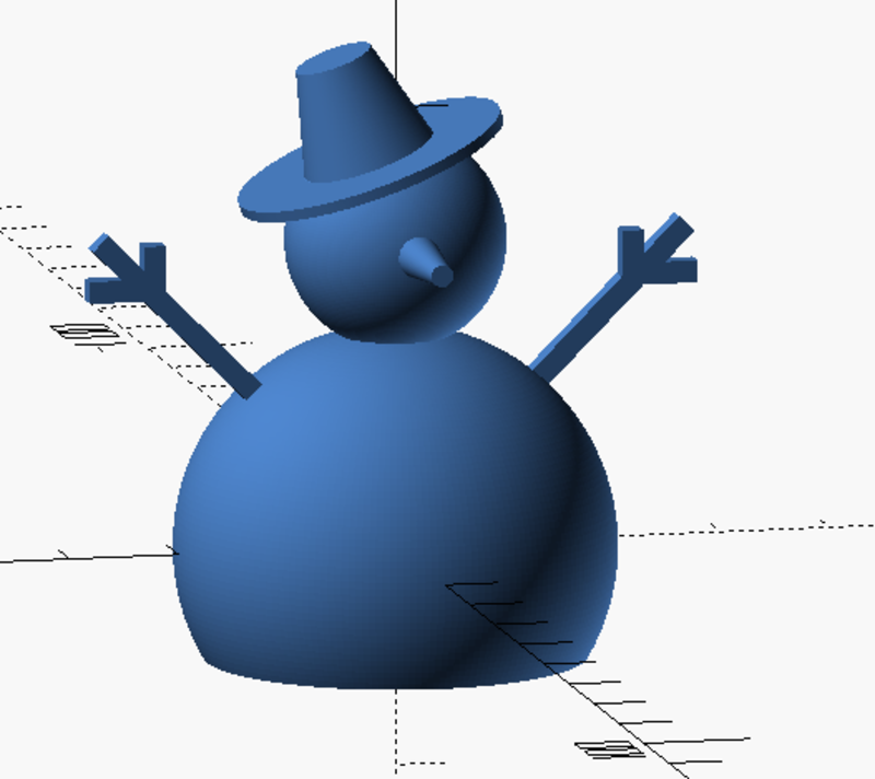 Snowman with OpenSCAD - Pinshape