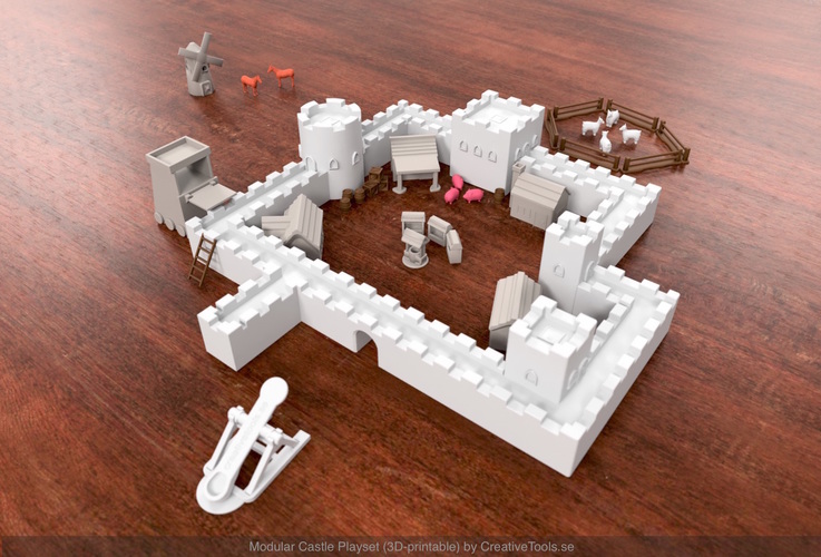 Modular Castle Playset (3D-printable) 3D Print 116030