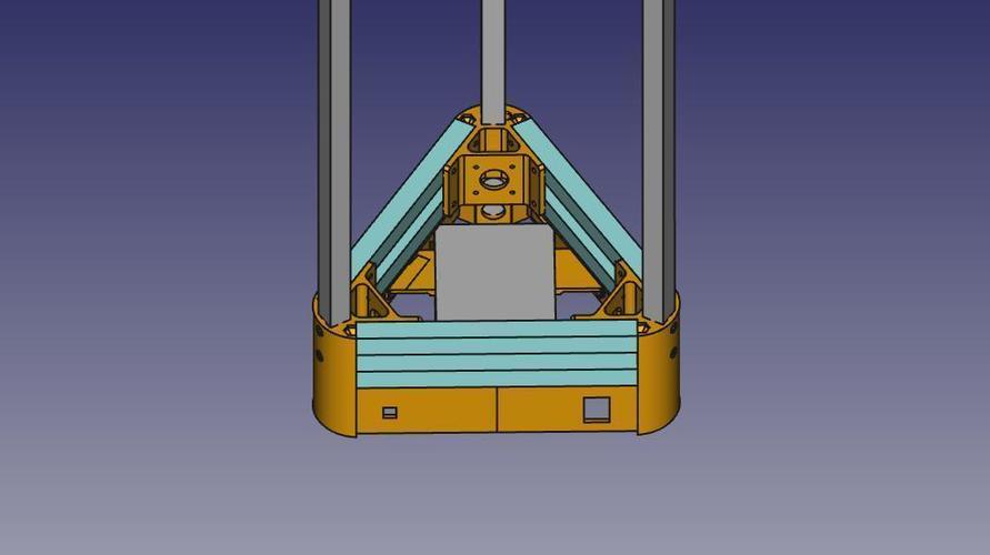 mini kossel extended base 3D Print 116050