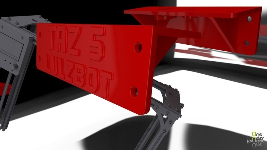 TAZ5 Z Top Drive Left & Right Brackets Strengthened  3D Print 116167