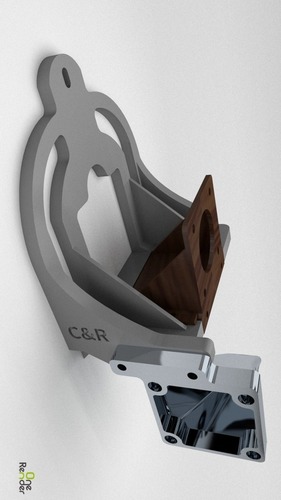 TAZ5 E3D Titan Mount Remixed with stronger back and heat insert  3D Print 116182