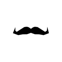 Small (Low Poly) Movember Logo 3D Printing 116202